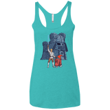 T-Shirts Tahiti Blue / X-Small Darthskull Castle Women's Triblend Racerback Tank