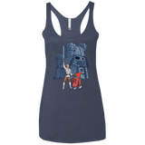 T-Shirts Vintage Navy / X-Small Darthskull Castle Women's Triblend Racerback Tank