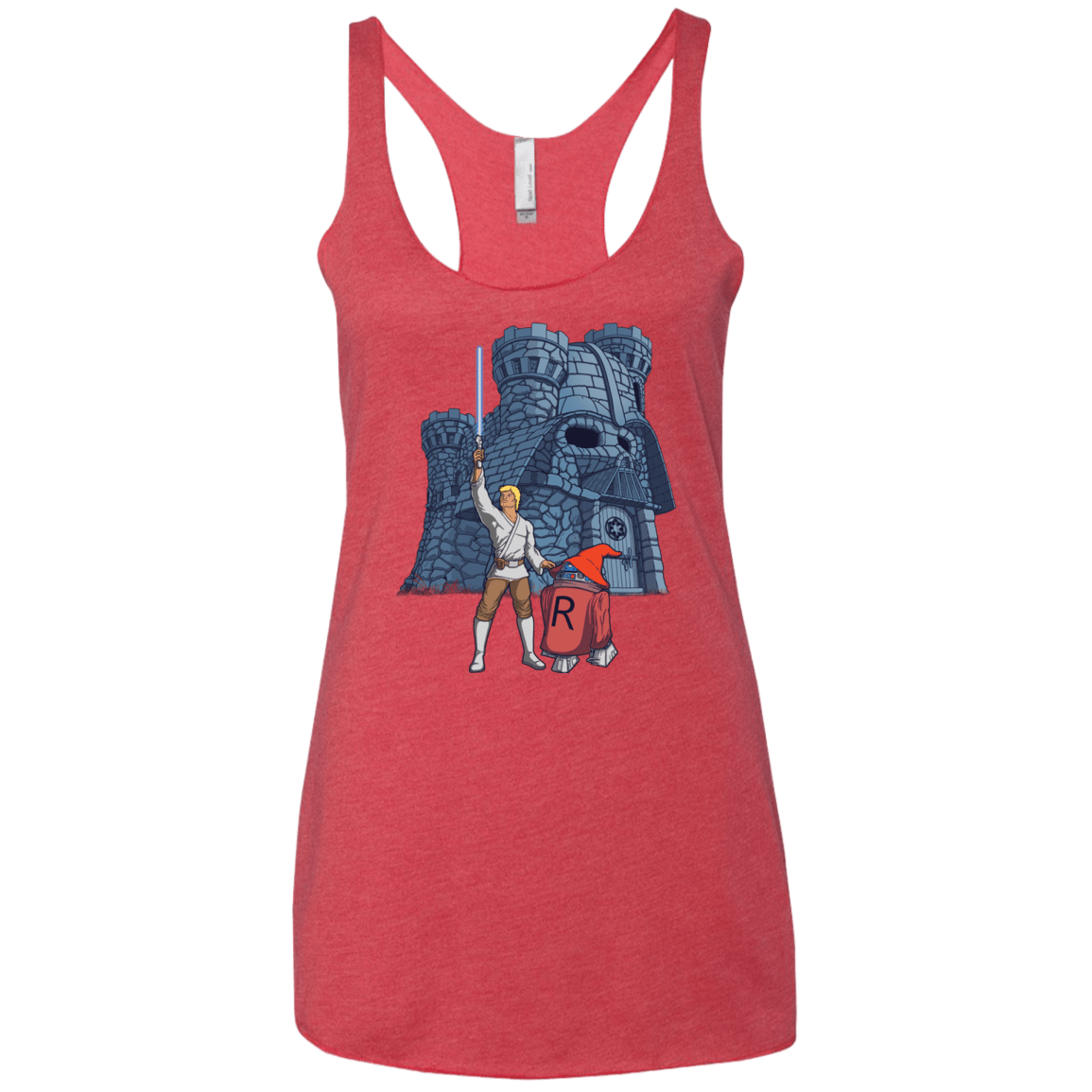 T-Shirts Vintage Red / X-Small Darthskull Castle Women's Triblend Racerback Tank