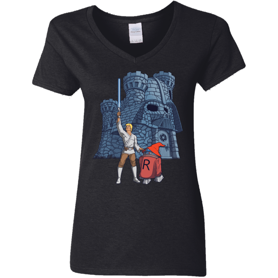 T-Shirts Black / S Darthskull Castle Women's V-Neck T-Shirt