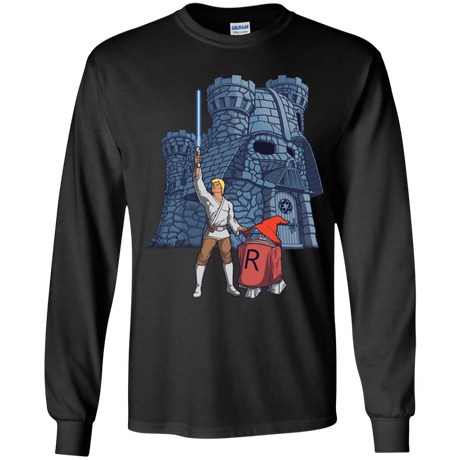 T-Shirts Black / YS Darthskull Castle Youth Long Sleeve T-Shirt