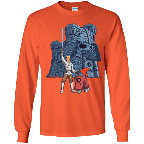 T-Shirts Orange / YS Darthskull Castle Youth Long Sleeve T-Shirt