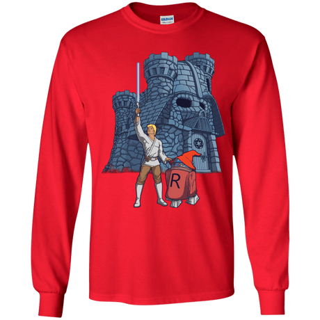 T-Shirts Red / YS Darthskull Castle Youth Long Sleeve T-Shirt