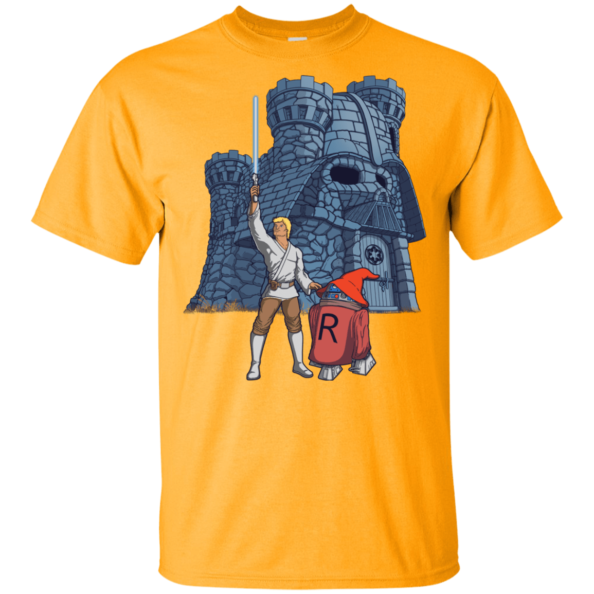 T-Shirts Gold / YXS Darthskull Castle Youth T-Shirt