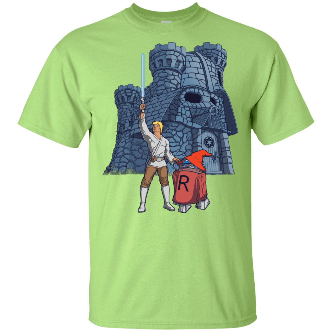 T-Shirts Mint Green / YXS Darthskull Castle Youth T-Shirt