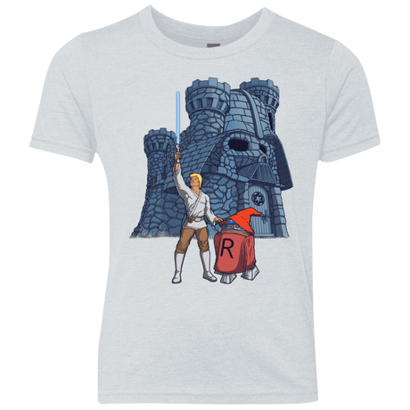 T-Shirts Heather White / YXS Darthskull Castle Youth Triblend T-Shirt
