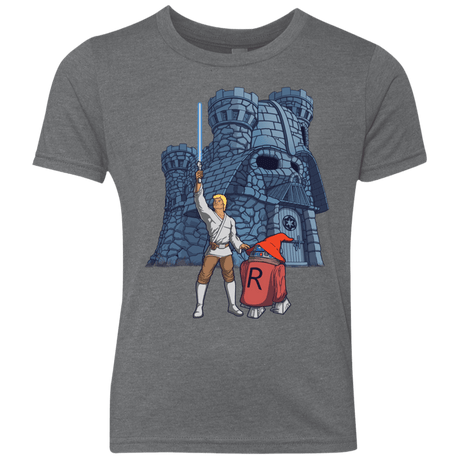 T-Shirts Premium Heather / YXS Darthskull Castle Youth Triblend T-Shirt