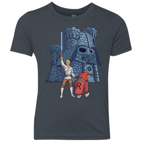 T-Shirts Vintage Navy / YXS Darthskull Castle Youth Triblend T-Shirt