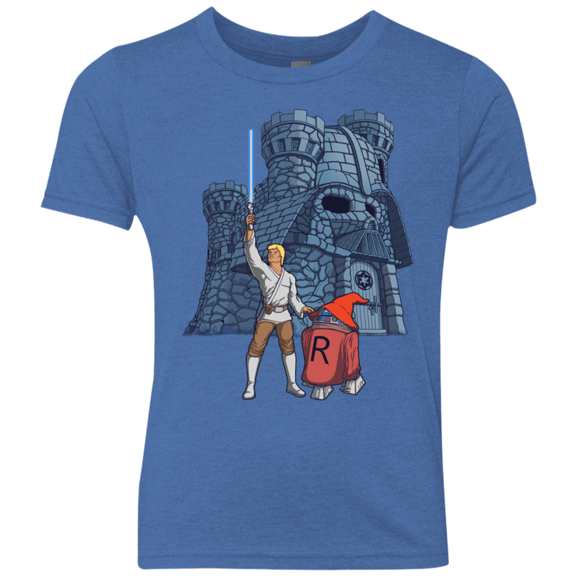 T-Shirts Vintage Royal / YXS Darthskull Castle Youth Triblend T-Shirt