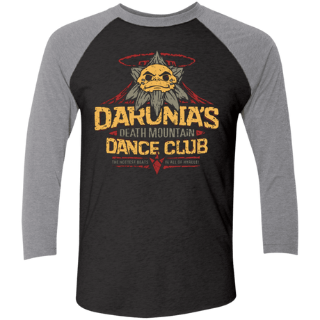 T-Shirts Vintage Black/Premium Heather / X-Small Darunia Dance Club Men's Triblend 3/4 Sleeve
