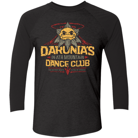 T-Shirts Vintage Black/Vintage Black / X-Small Darunia Dance Club Men's Triblend 3/4 Sleeve