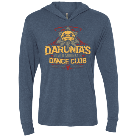 T-Shirts Indigo / X-Small Darunia Dance Club Triblend Long Sleeve Hoodie Tee
