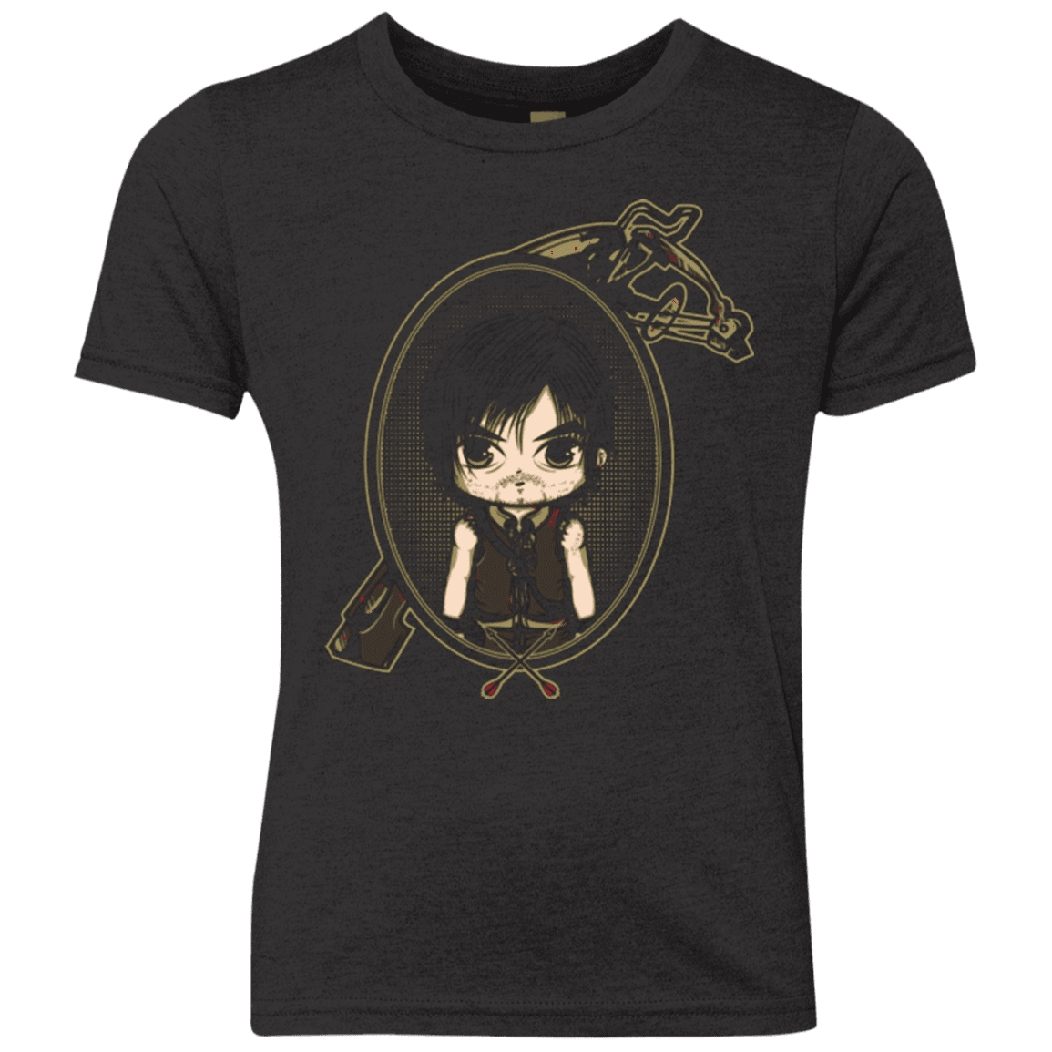 T-Shirts Vintage Black / YXS Daryl Portrait Youth Triblend T-Shirt