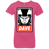 T-Shirts Hot Pink / YXS Dave Girls Premium T-Shirt