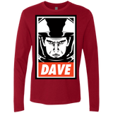 T-Shirts Cardinal / Small Dave Men's Premium Long Sleeve