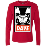 T-Shirts Red / Small Dave Men's Premium Long Sleeve