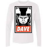 T-Shirts White / Small Dave Men's Premium Long Sleeve