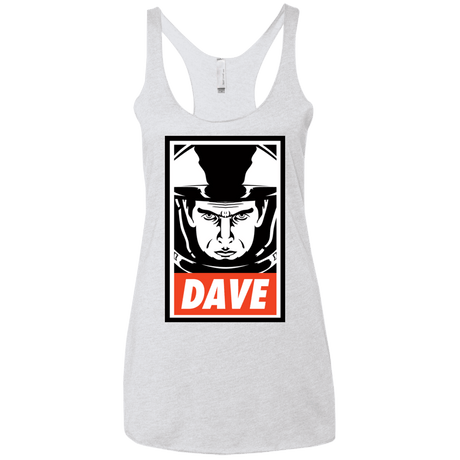 T-Shirts Heather White / X-Small Dave Women's Triblend Racerback Tank