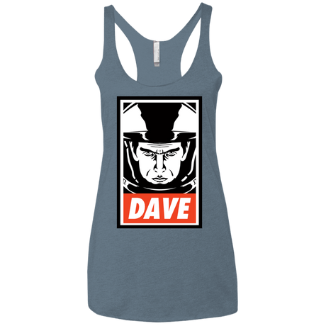 T-Shirts Indigo / X-Small Dave Women's Triblend Racerback Tank