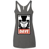 T-Shirts Premium Heather / X-Small Dave Women's Triblend Racerback Tank
