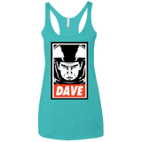 T-Shirts Tahiti Blue / X-Small Dave Women's Triblend Racerback Tank