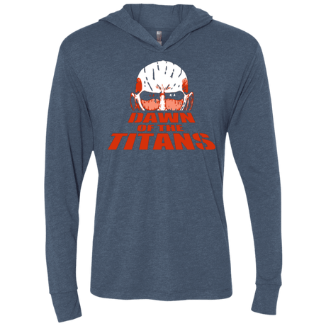T-Shirts Indigo / X-Small Dawn of the Titans Triblend Long Sleeve Hoodie Tee