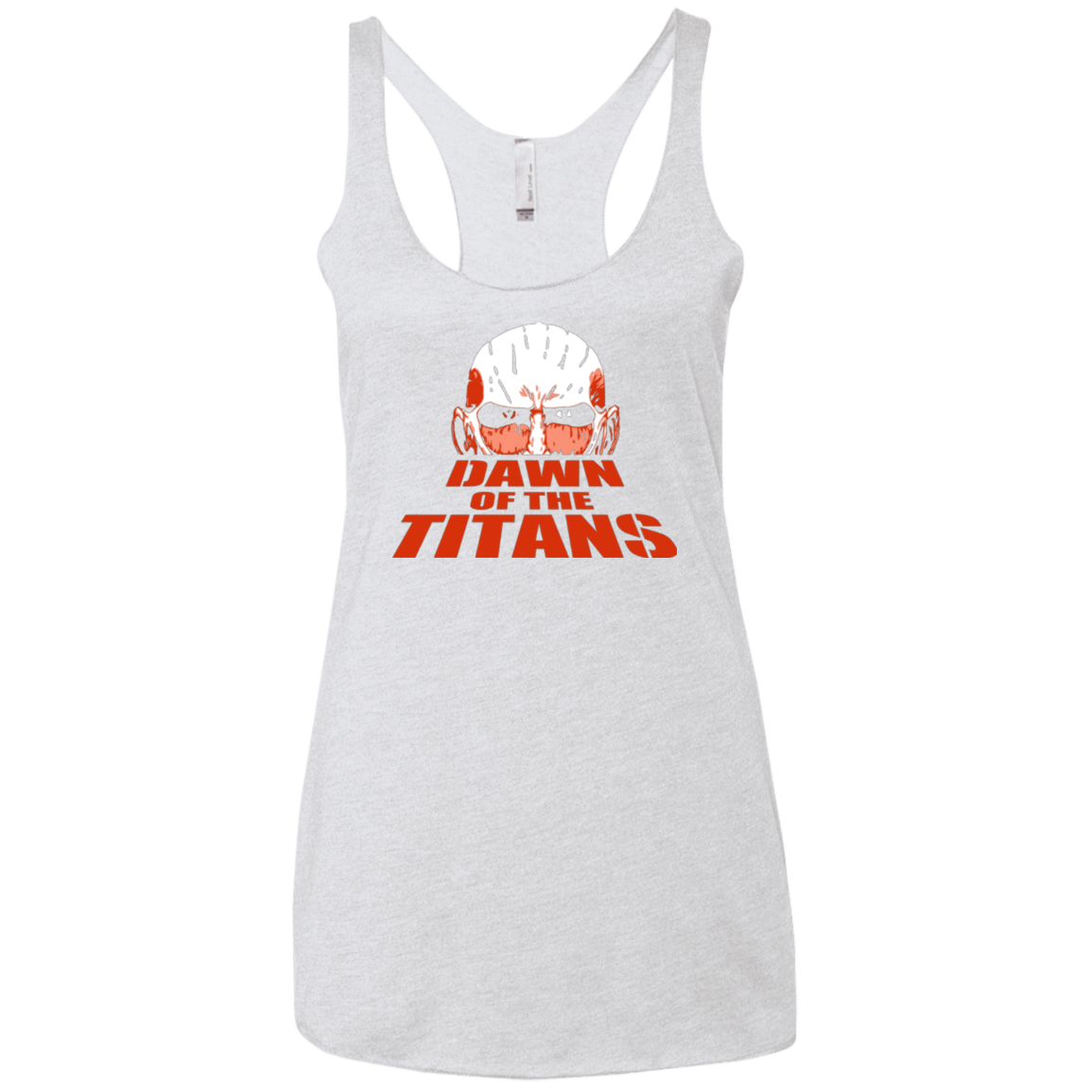T-Shirts Heather White / X-Small Dawn of the Titans Women's Triblend Racerback Tank