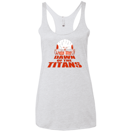 T-Shirts Heather White / X-Small Dawn of the Titans Women's Triblend Racerback Tank