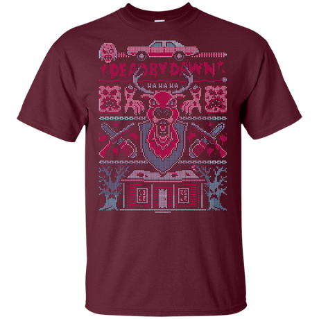 T-Shirts Maroon / YXS Dead by Dawn Ugly Sweater Youth T-Shirt