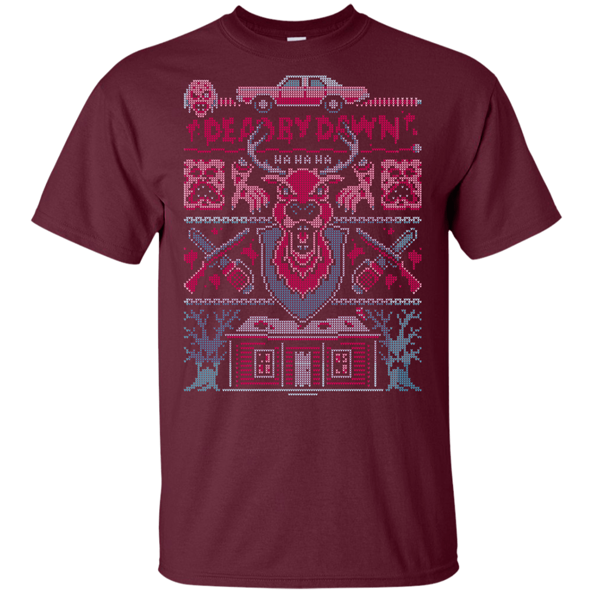 T-Shirts Maroon / YXS Dead by Dawn Ugly Sweater Youth T-Shirt