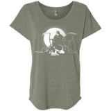 T-Shirts Venetian Grey / X-Small Dead Characters Triblend Dolman Sleeve