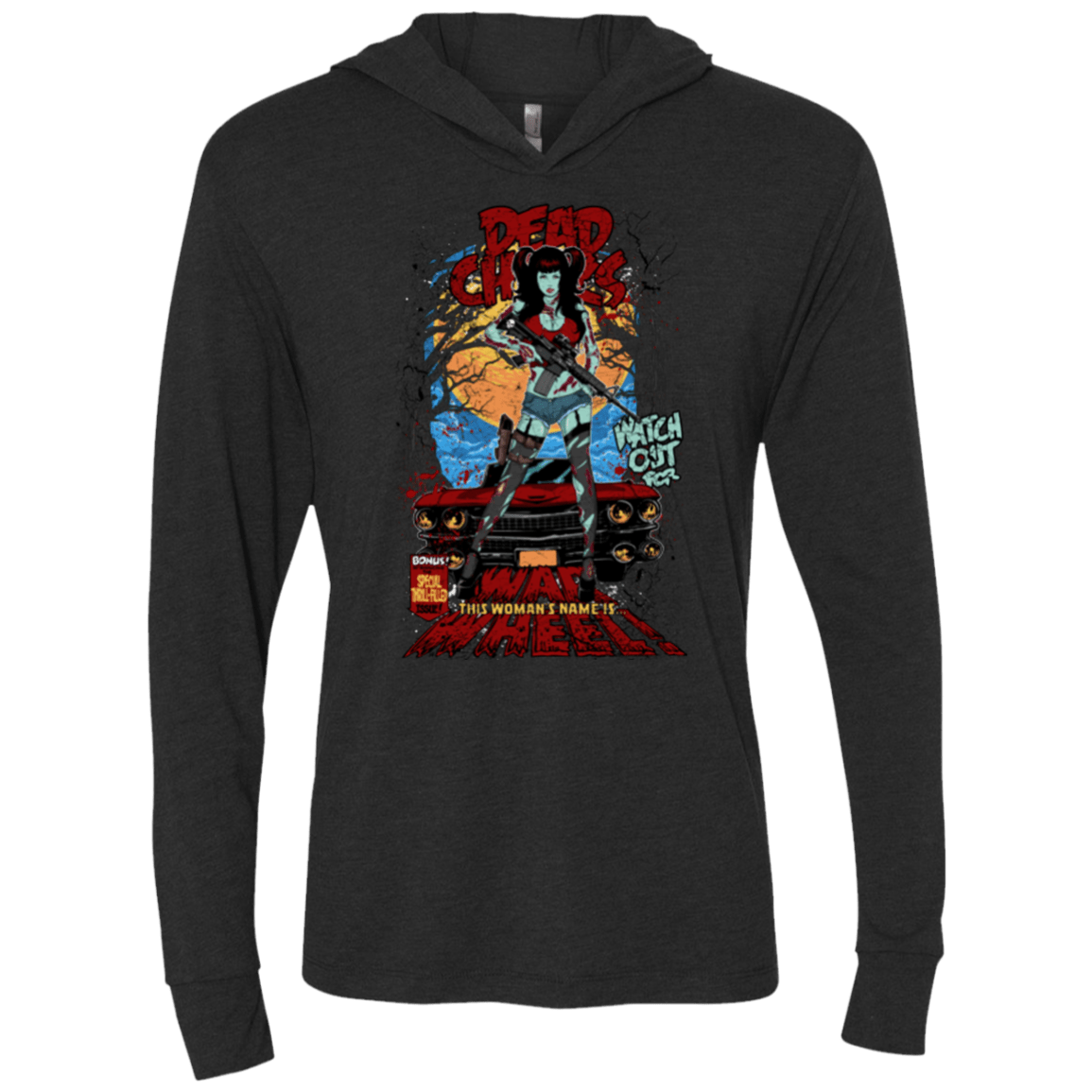 T-Shirts Vintage Black / X-Small Dead Chicks Triblend Long Sleeve Hoodie Tee