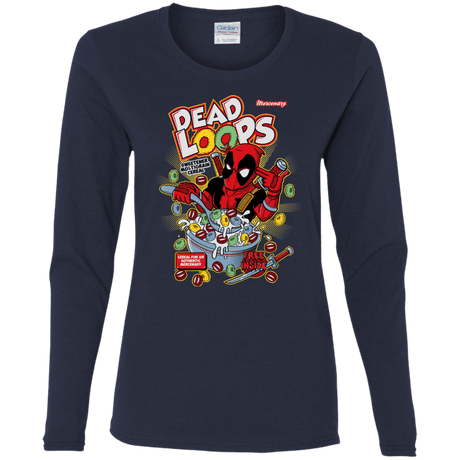 T-Shirts Navy / S Dead Loops Women's Long Sleeve T-Shirt