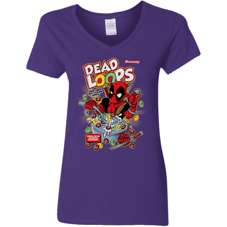 T-Shirts Purple / S Dead Loops Women's V-Neck T-Shirt