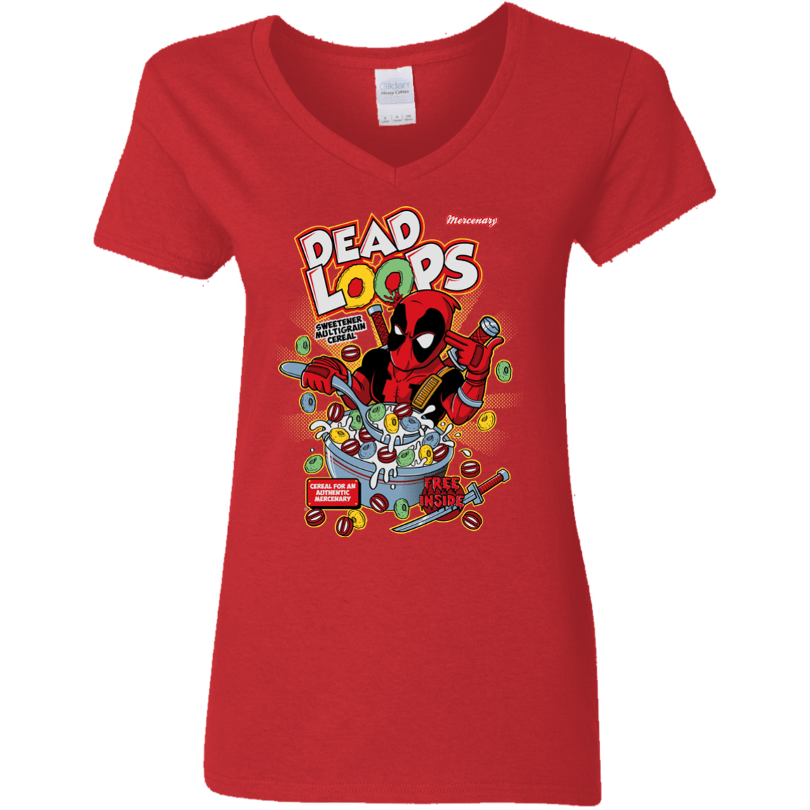T-Shirts Red / S Dead Loops Women's V-Neck T-Shirt