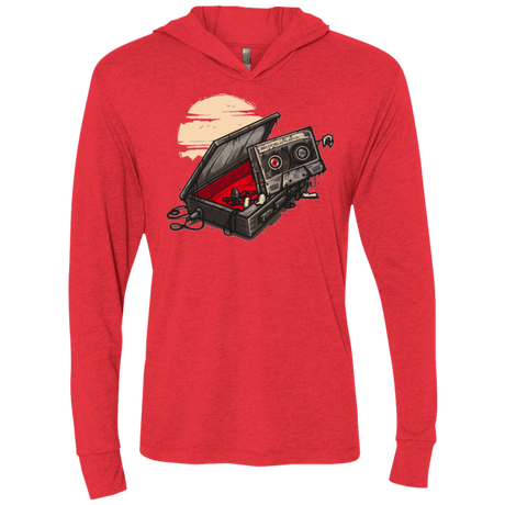 T-Shirts Vintage Red / X-Small Dead Man Walkman Triblend Long Sleeve Hoodie Tee