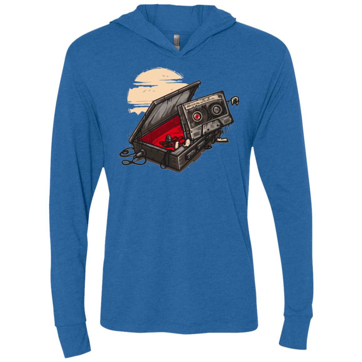 T-Shirts Vintage Royal / X-Small Dead Man Walkman Triblend Long Sleeve Hoodie Tee