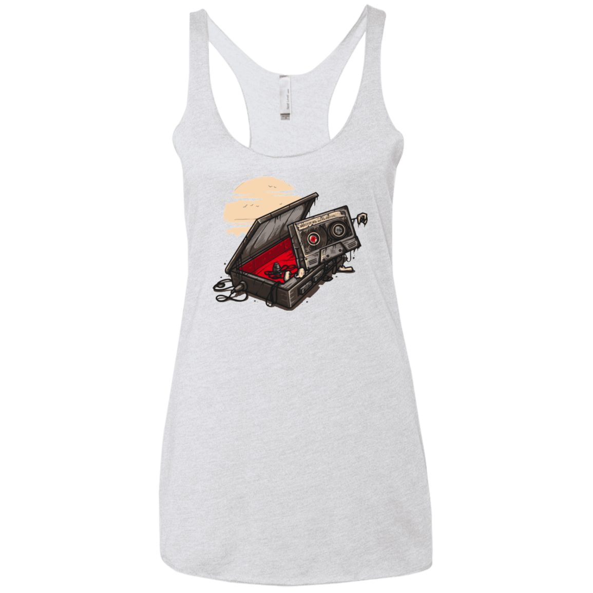 T-Shirts Heather White / X-Small Dead Man Walkman Women's Triblend Racerback Tank
