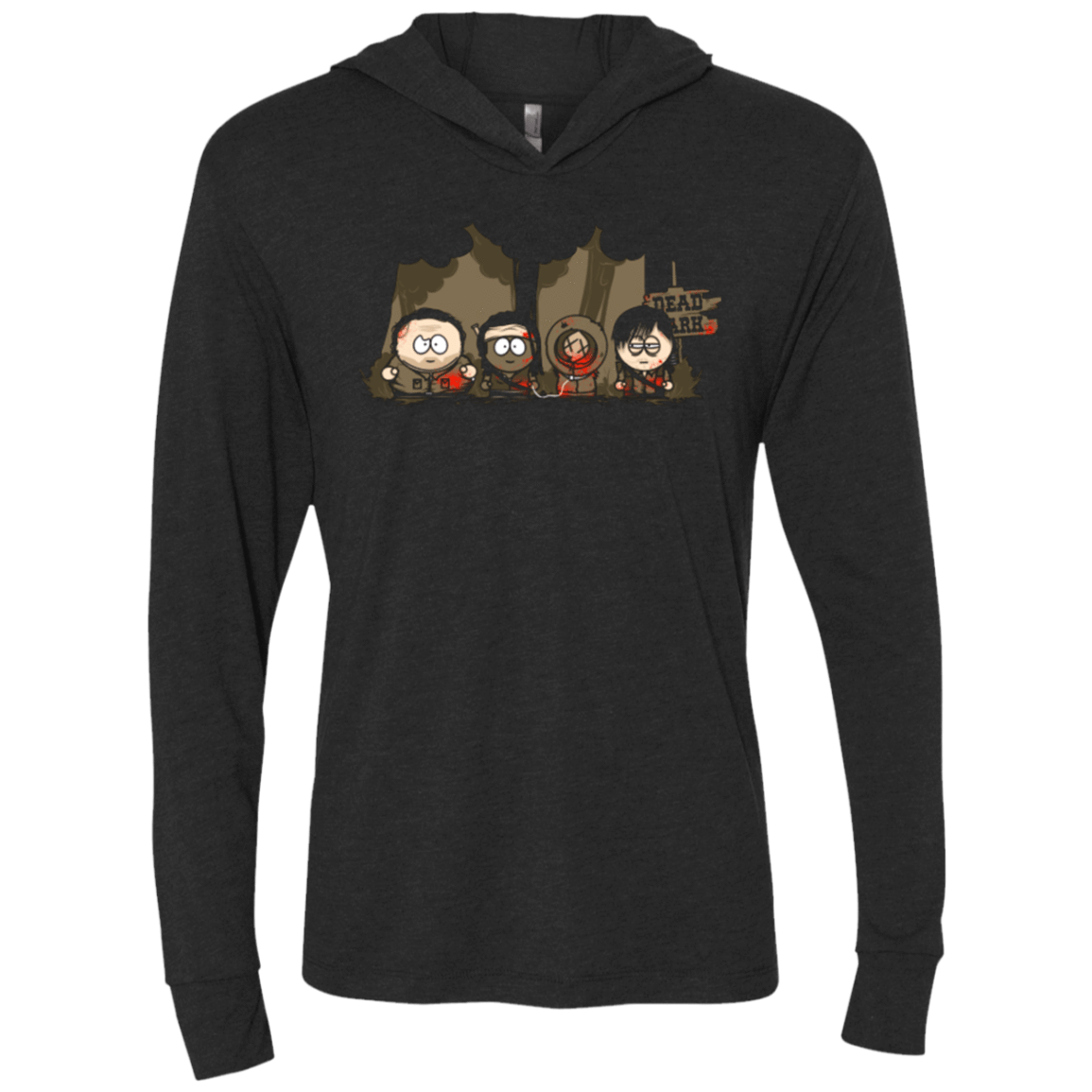 T-Shirts Vintage Black / X-Small Dead Park Triblend Long Sleeve Hoodie Tee