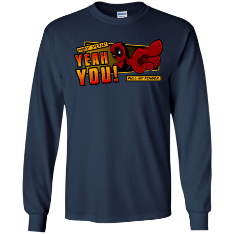 T-Shirts Navy / S Dead Pull Men's Long Sleeve T-Shirt