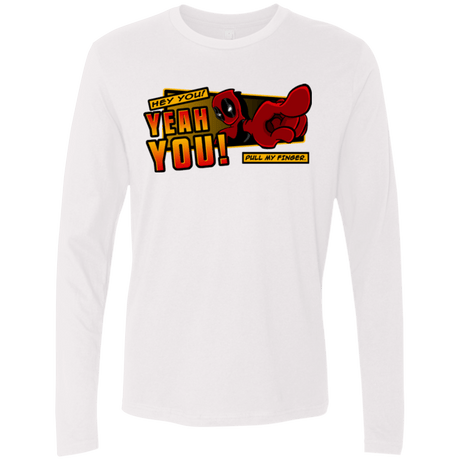 T-Shirts White / S Dead Pull Men's Premium Long Sleeve