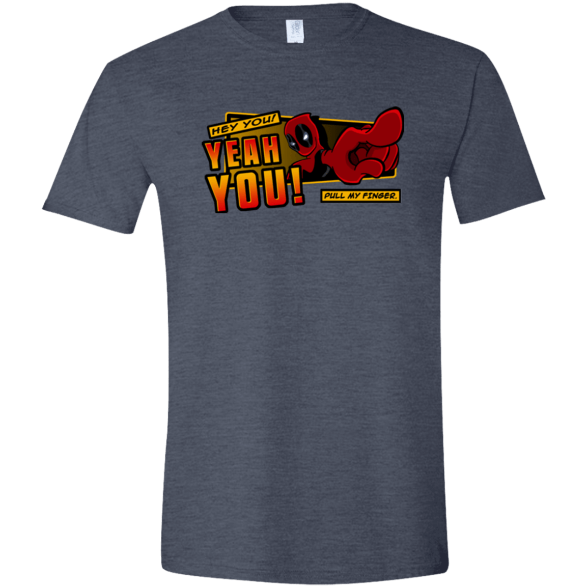 T-Shirts Heather Navy / S Dead Pull Men's Semi-Fitted Softstyle