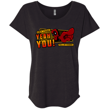 T-Shirts Vintage Black / X-Small Dead Pull Triblend Dolman Sleeve