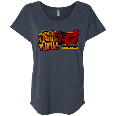 T-Shirts Vintage Navy / X-Small Dead Pull Triblend Dolman Sleeve