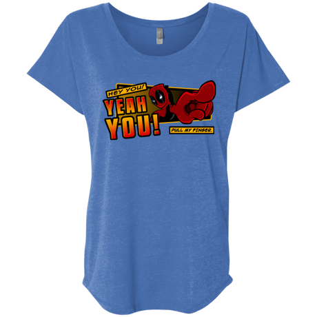 T-Shirts Vintage Royal / X-Small Dead Pull Triblend Dolman Sleeve