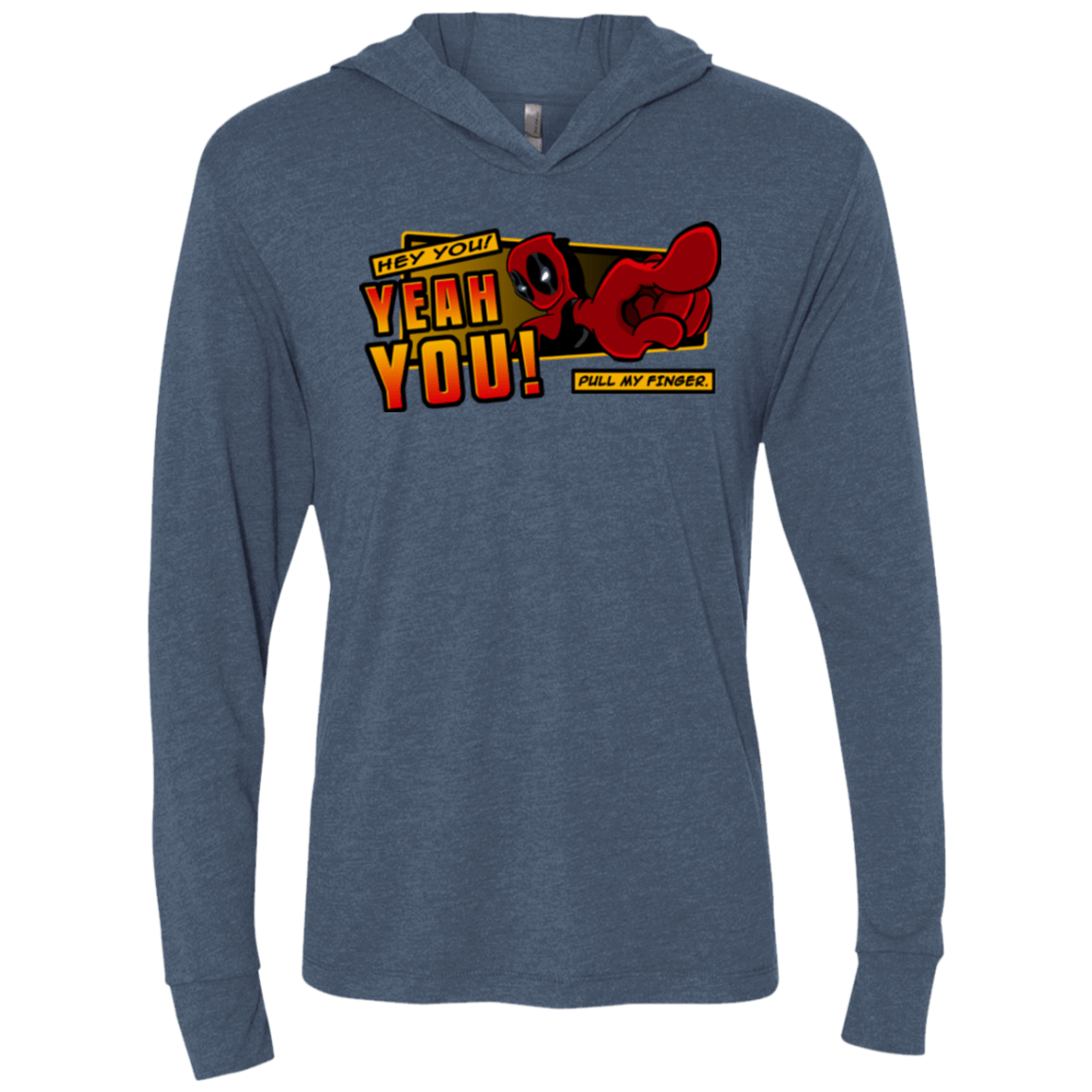 T-Shirts Indigo / X-Small Dead Pull Triblend Long Sleeve Hoodie Tee