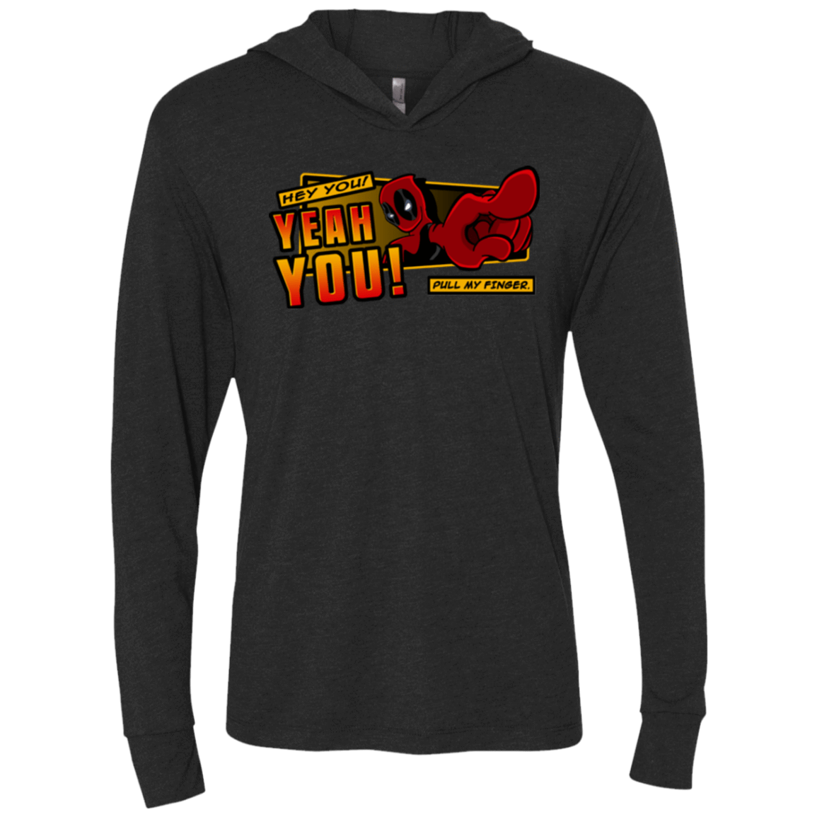 T-Shirts Vintage Black / X-Small Dead Pull Triblend Long Sleeve Hoodie Tee