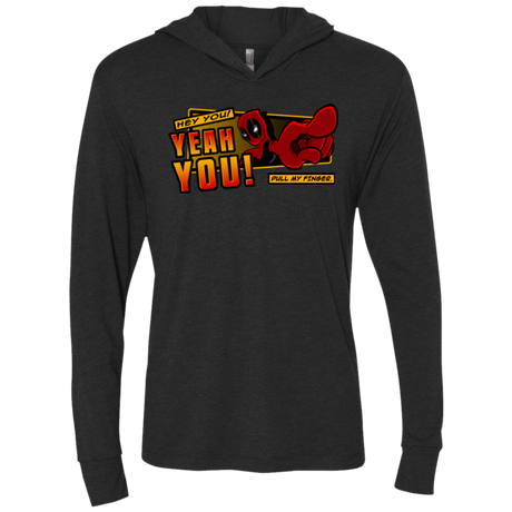 T-Shirts Vintage Black / X-Small Dead Pull Triblend Long Sleeve Hoodie Tee