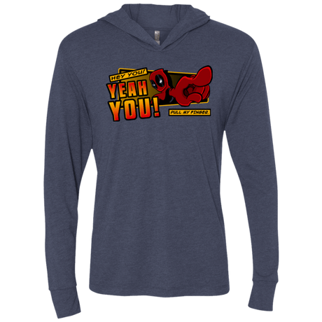 T-Shirts Vintage Navy / X-Small Dead Pull Triblend Long Sleeve Hoodie Tee