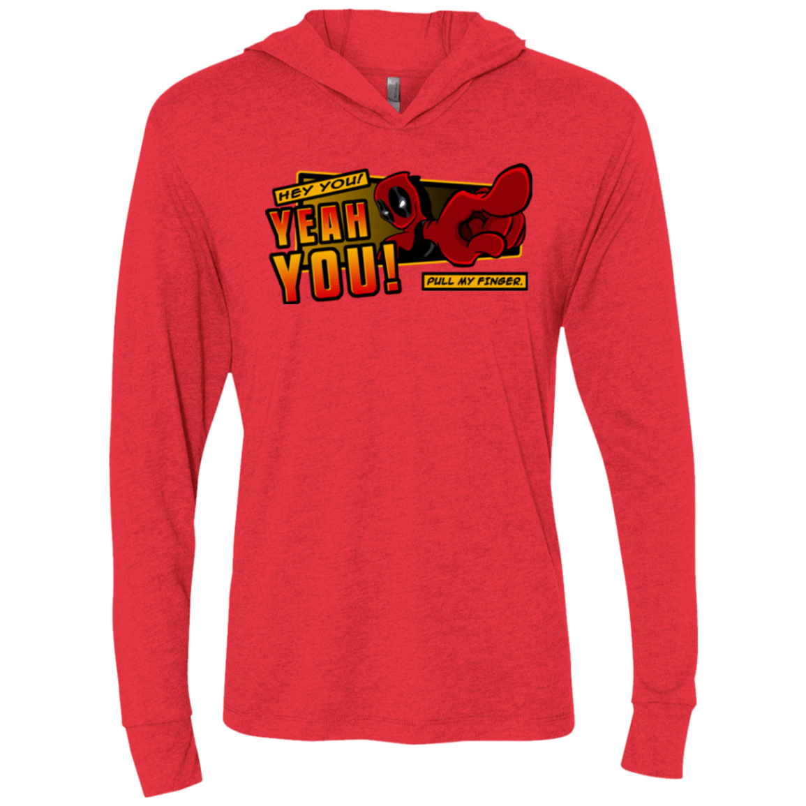 T-Shirts Vintage Red / X-Small Dead Pull Triblend Long Sleeve Hoodie Tee